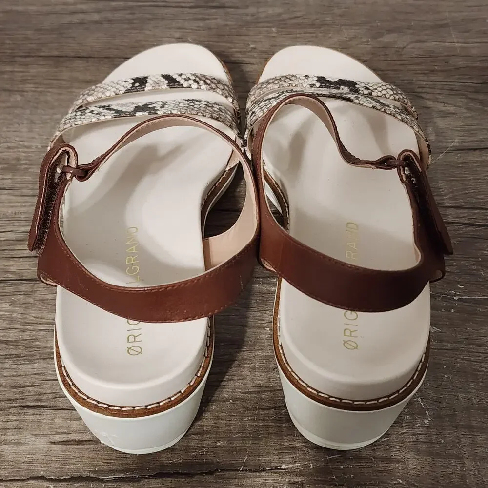 Cole Haan Original Grand Peyton Flatform Women's Platform Shoes Size 8 Snakeskin - Picture 8 of 9